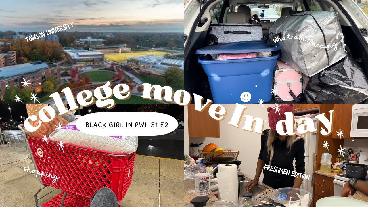 BLACK GIRL IN PWI EP.2 | college move in day 2024 ⋆｡&deg;✩ Towson University ⋆｡&deg;✩ FRESHMEN EDITION