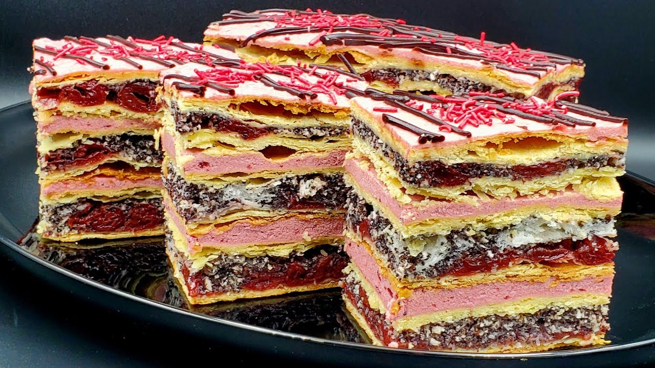 🍒Невероятный Торт с вишнями и маком Украинская выпечка