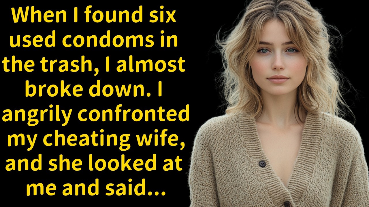I found six used condoms in the trash, I almost broke down. I angrily confronted my cheating wife...