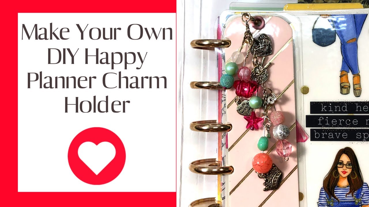 DIY Make Your Own Easy Happy Planner Planner Charm Holder | Bookmark