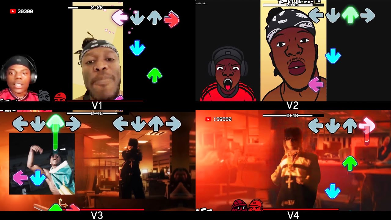 FNF THICK OF IT (FULL) V1 vs V2 vs V3 vs V4