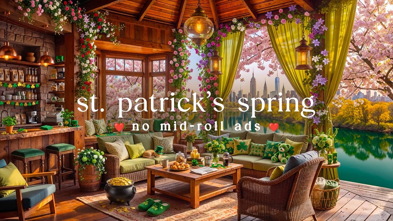🍀 St. Patrick’s Spring Jazz (NO MID-ROLL ADS) – Relaxing Ambience for a Peaceful Day