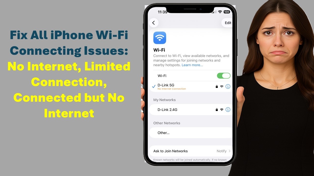 Устранение всех проблем с подключением к Wi-Fi на iPhone: отсутствие интернета, ограниченное соед...