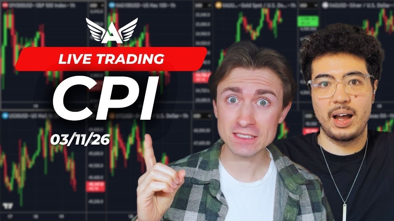 LIVE Trading CPI Gold, Nasdaq, Forex | A1 Trading Show