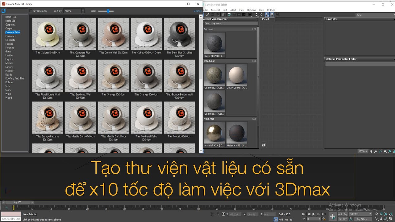 [Corona Render] - Tạo thư viện vật liệu trong 3Dmax