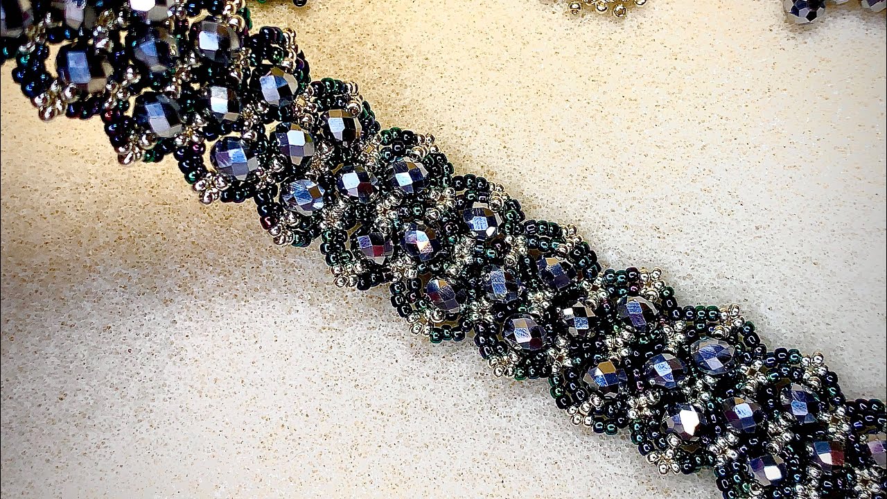 Double Netted Bracelet 💎 #beadedbracelet