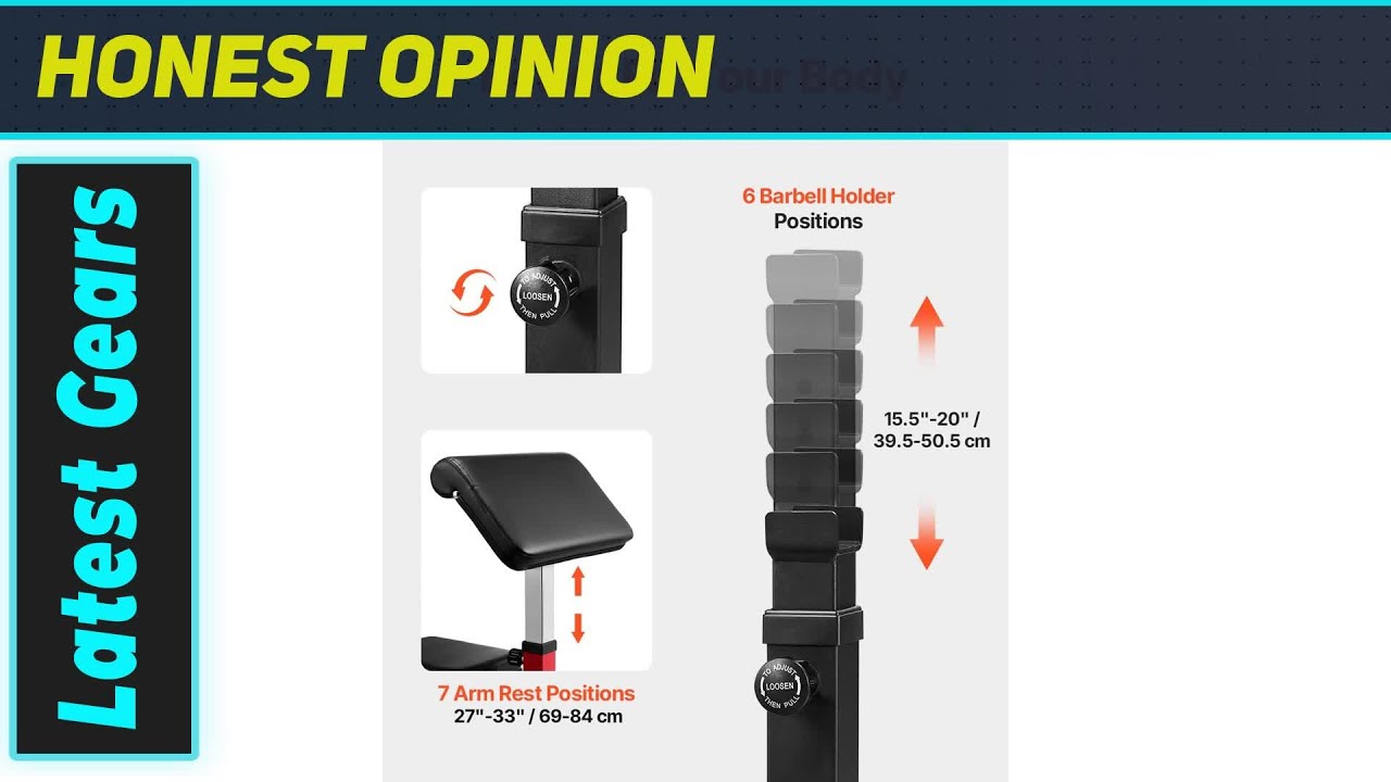 Тренажерная скамья VEVOR с функцией разгибания ног: идеальный тренажер для домашнего спортзала!