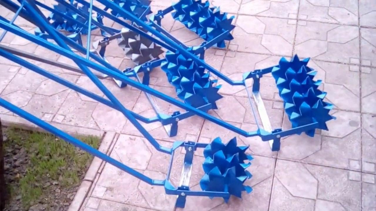 Ручной культиватор-плоскорез для прополки междурядий своими руками, изготовление. (Перезалив)