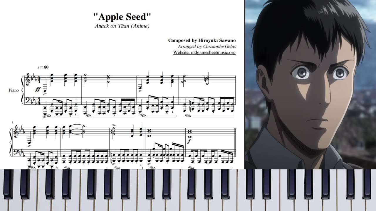 Attack on Titan - Apple Seed | Piano 🎹 (Sheet Music)