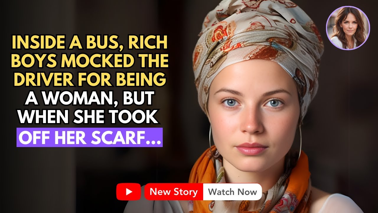 INSIDE A BUS, RICH BOYS MOCKED THE DRIVER FOR BEING A WOMAN, BUT WHEN SHE TOOK OFF HER SCARF...