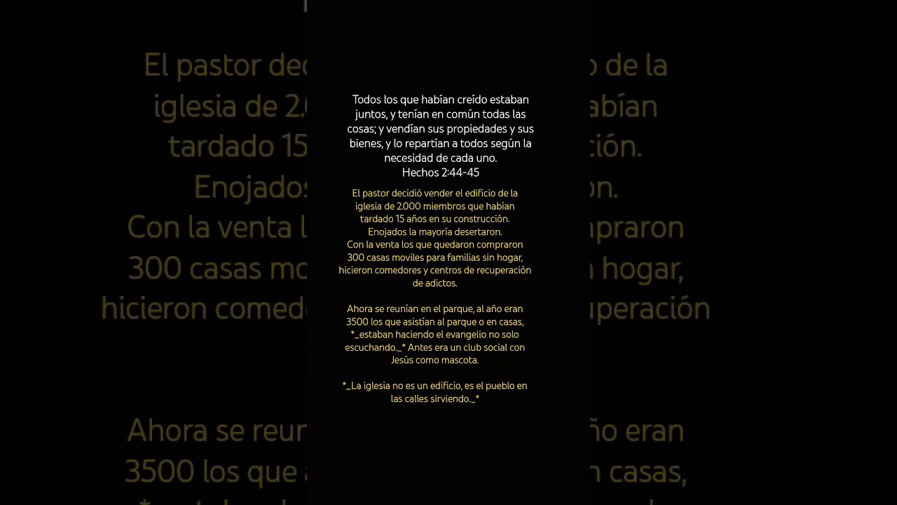 DIOS NOS AYUDE A VER LAS VERDADERAS NECESIDADES.