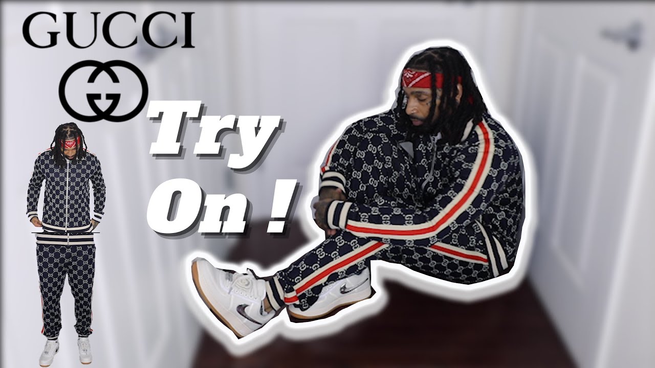 Gucci GG Jacquard Jogger Track Suit Try On Haul Unboxing !