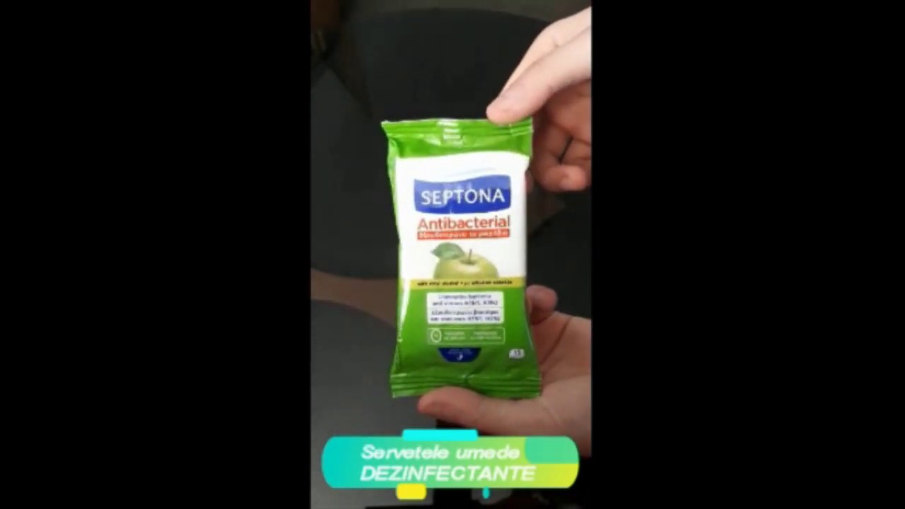 Servetele umede dezinfectante antibacterie, 15 buc/pachet