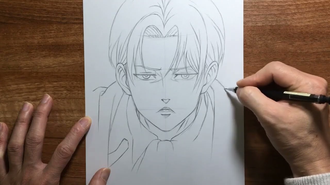 How To Draw Levi Ackerman Step By Step From Attack On Titan - Easy Anime Drawing