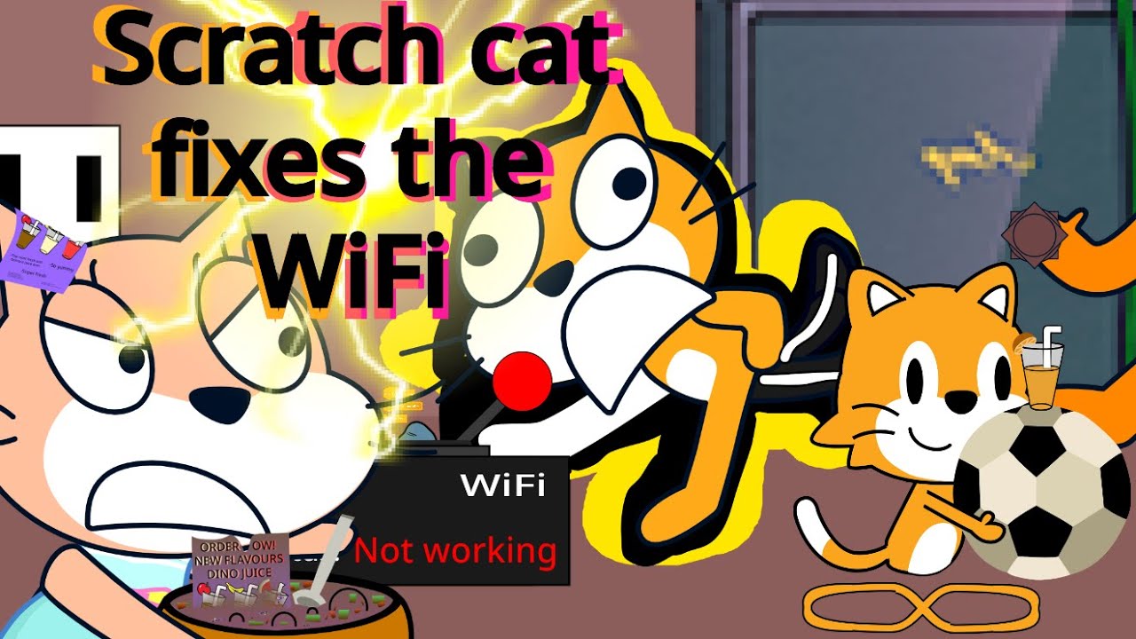 Scratch Cat чинит WiFi