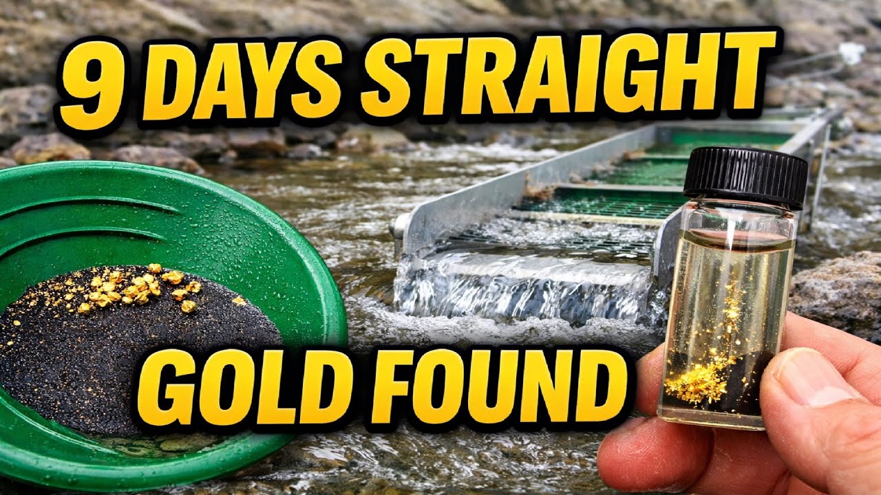 9 continuous days gold prospecting in rivers — real results every day