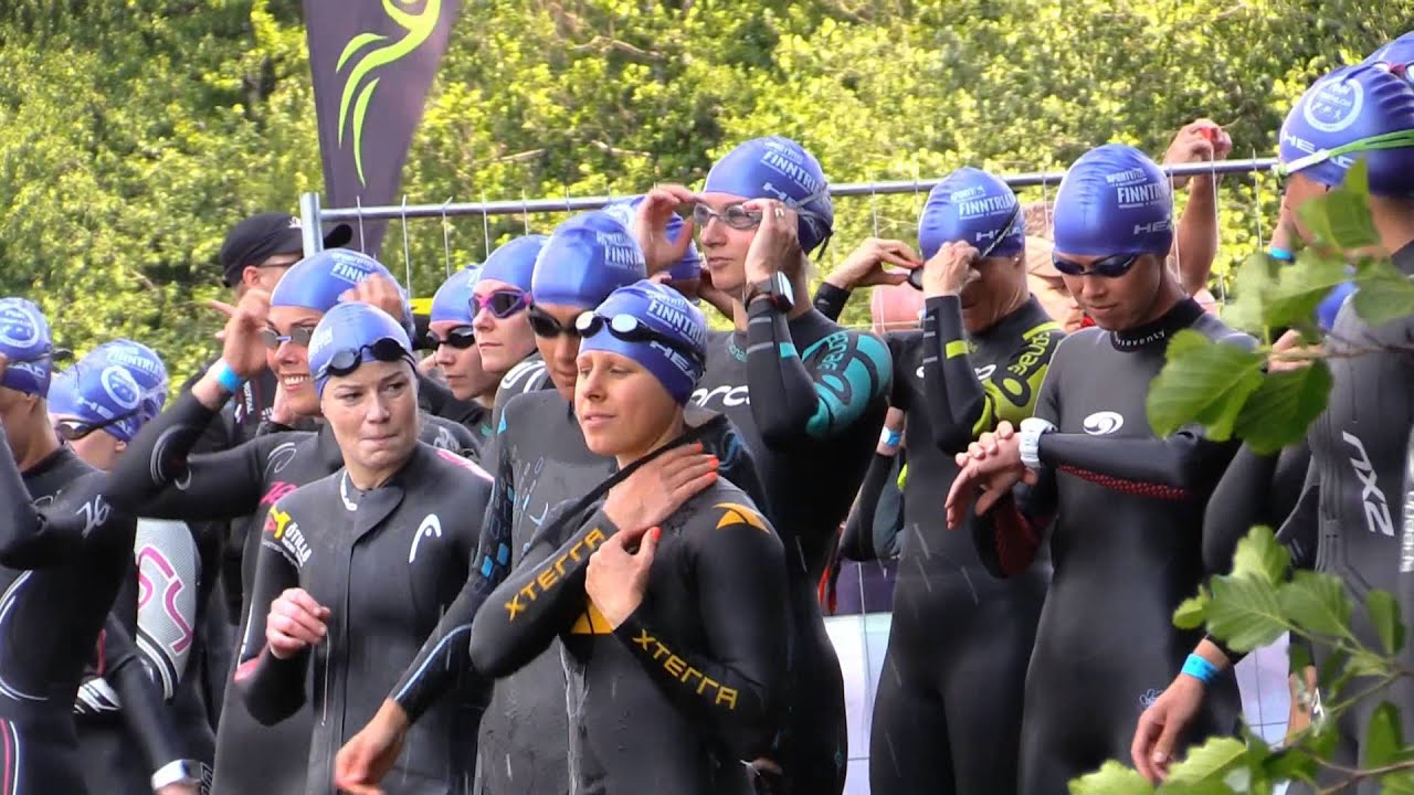 Finntriathlon Joroinen 2015 Puolimatka lähdöt uintiosuudelle
