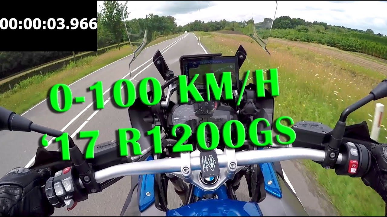 0-100 Acceleration - BMW R1200GS 2017