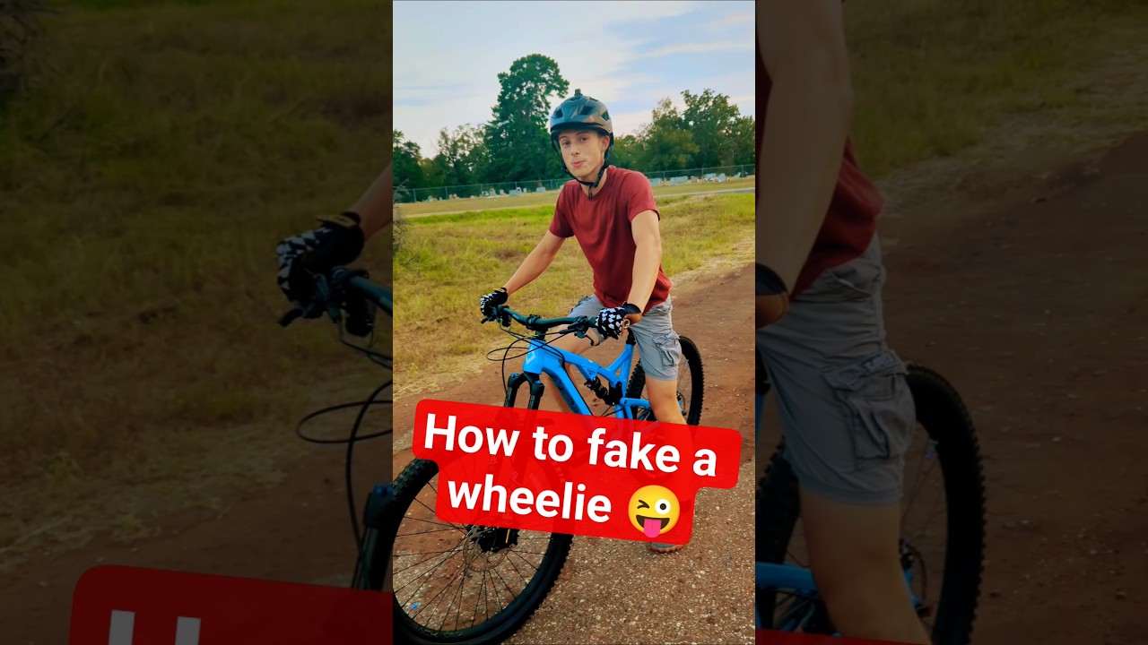How to fake a wheelie🫣 #mtb #mountainbike #funny