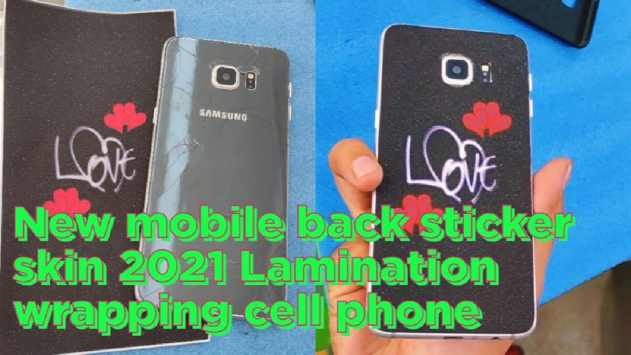 New mobile back sticker skin 2021 Lamination  cell phone foil wrapping paper phone#shorts
