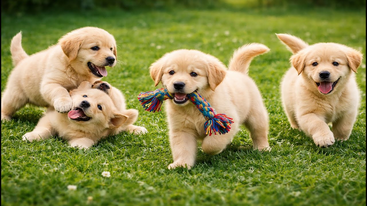 🌱🐶 Cute Dog Friends Playing with Baby Rabbits and Ducklings | Sweet Barking Sounds