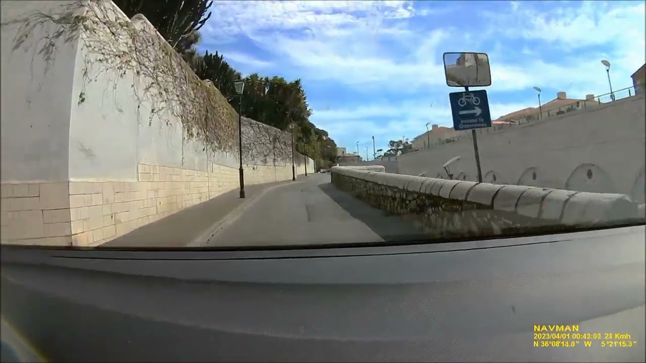 Driving around Gibraltar, U.K.