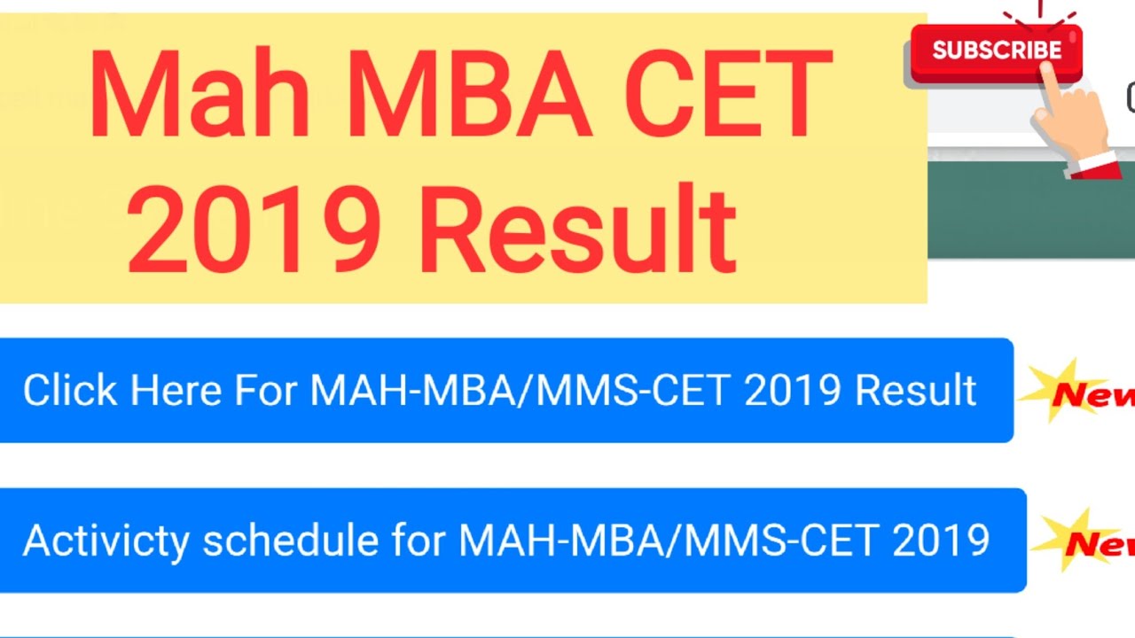 MAH MBA 2019  Result | MAH MMS 2019 result | Mahacet