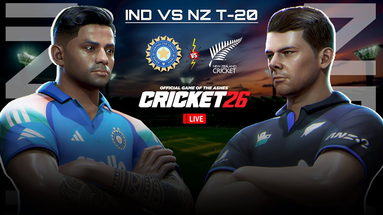 India 🇮🇳 vs New Zealand 🇳🇿 T20 Match - IND vs NZ - Cricket 26 Gameplay