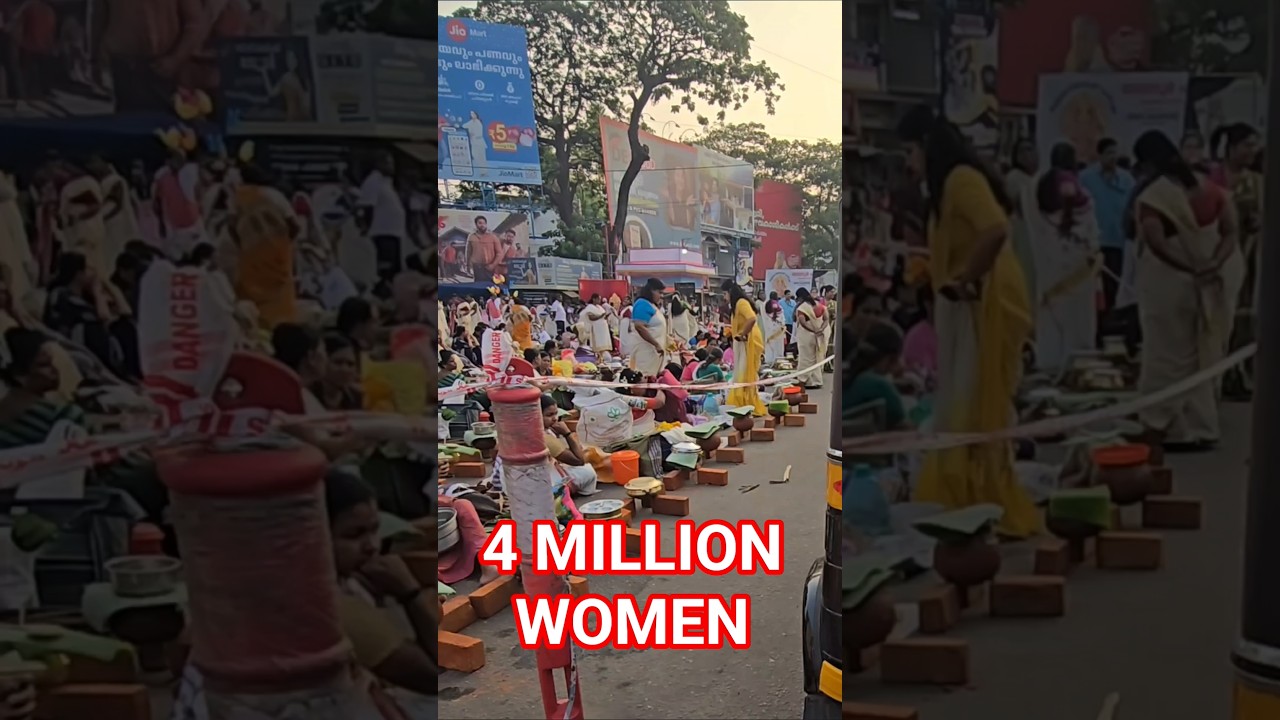 4 Million Women. 1 Divine Fire. 😱🔥 Attukal Pongala 2026! #Shorts #AttukalPongala2026 #attukalamma