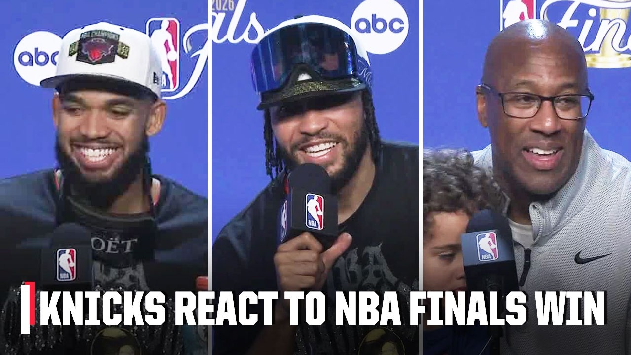 Hear from Jalen Brunson, KAT and the Knicks after winning the 2026 NBA Championship 🏆 | NBA on ESPN