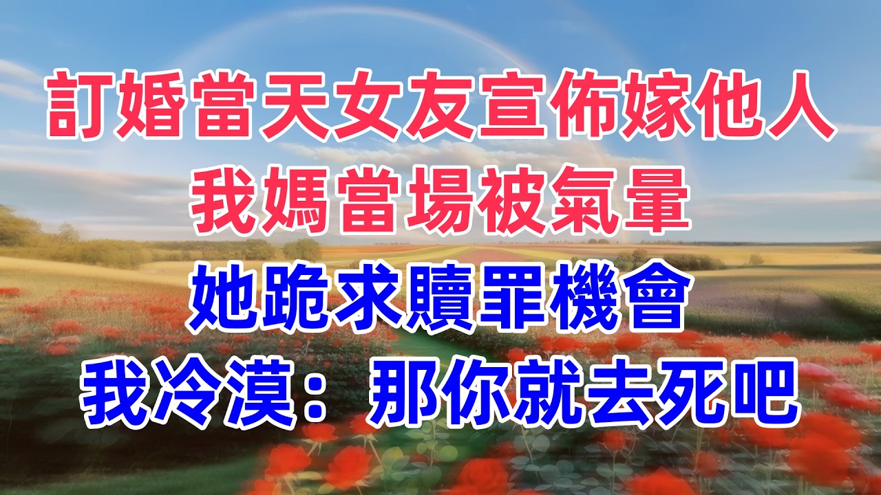 訂婚當天女友宣佈嫁他人，我媽當場被氣暈，她跪求贖罪機會，我冷漠：那你就去死吧