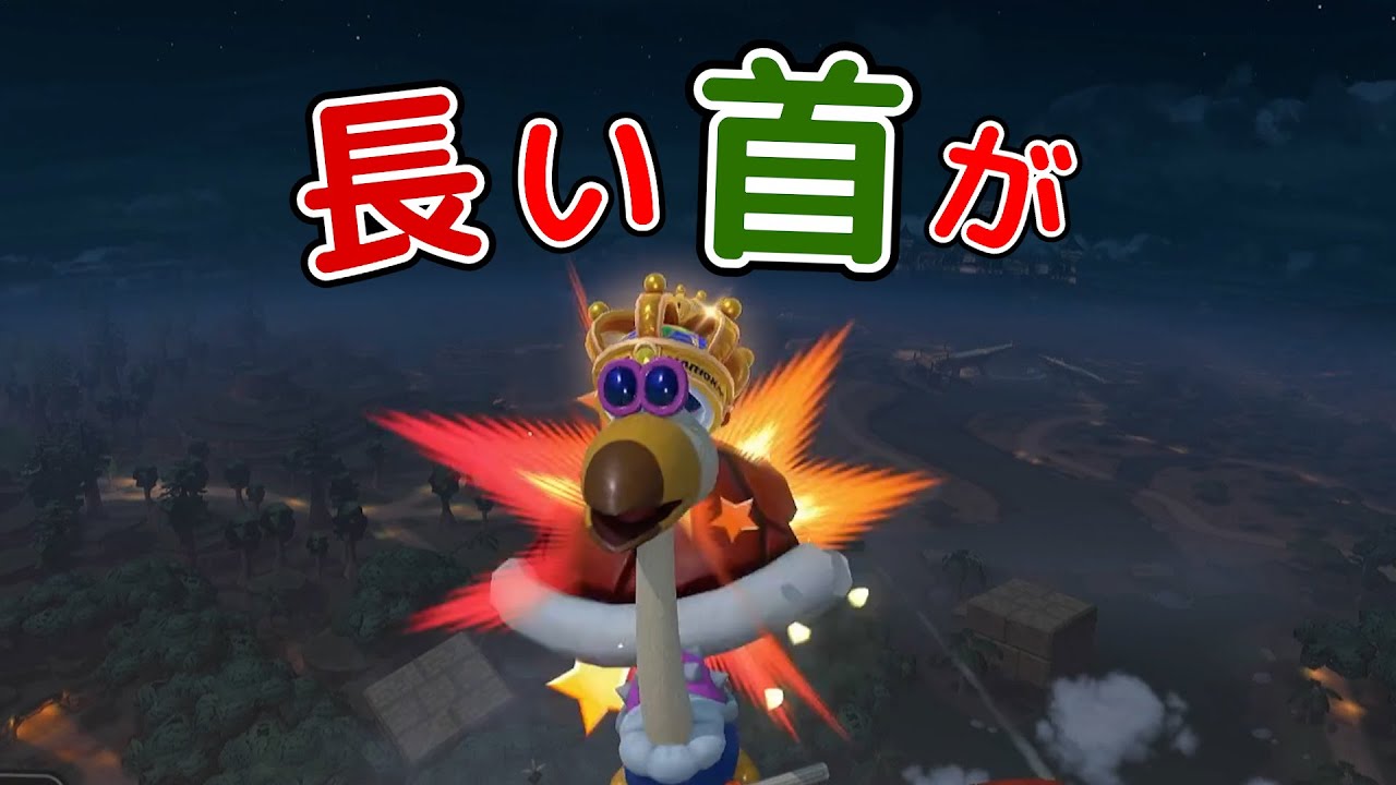 ツッコンドルの長い長い首が真ん中で割れちゃいました【マリオカートワールド】
