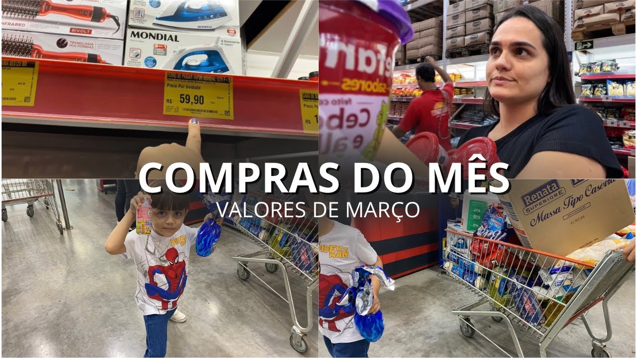 COMPRAS DO MÊS COMPLETA | Valores de março | ASSAÍ atacadista de Maringá 