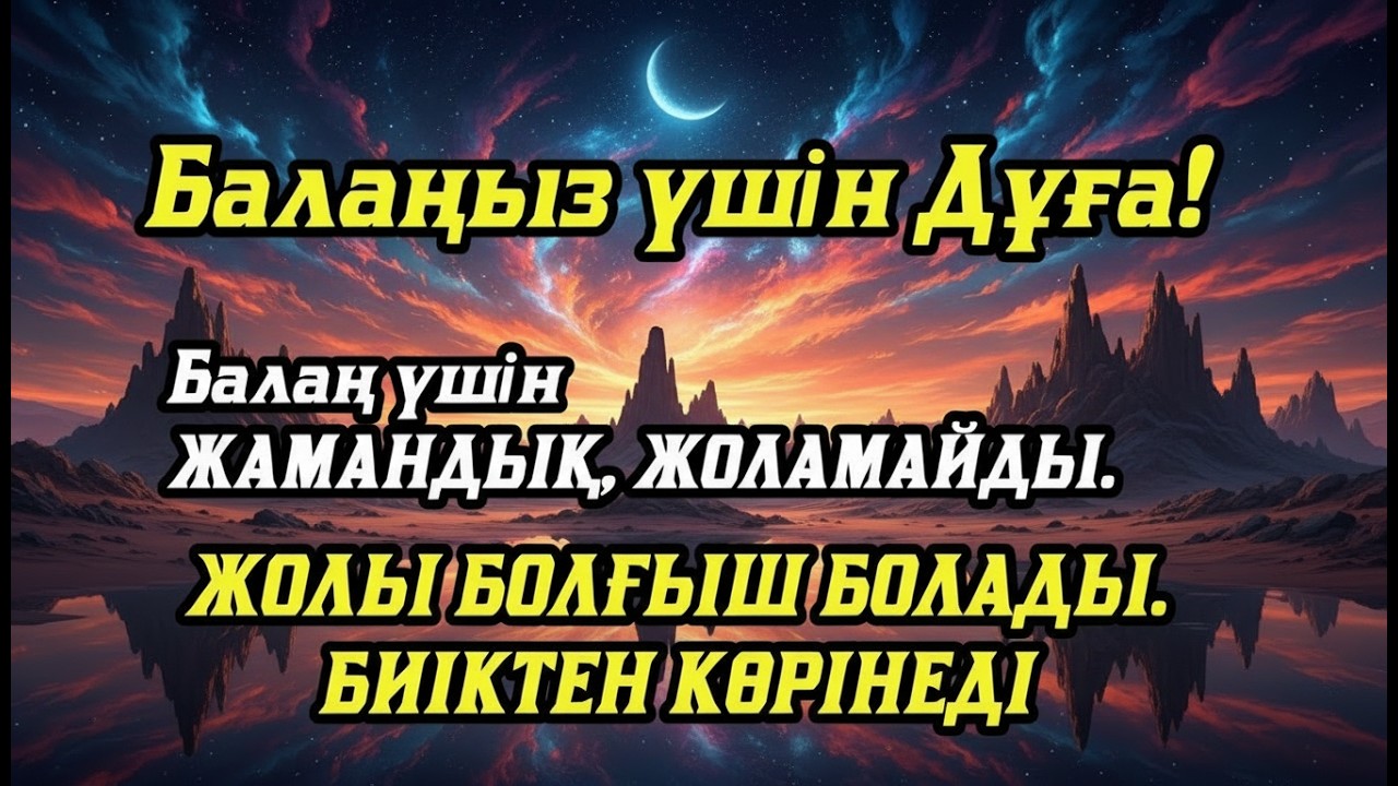 🤲☝️💯Балаңызға еш жамандық бәлекет кесір жоламайды, жетістікке жетеді