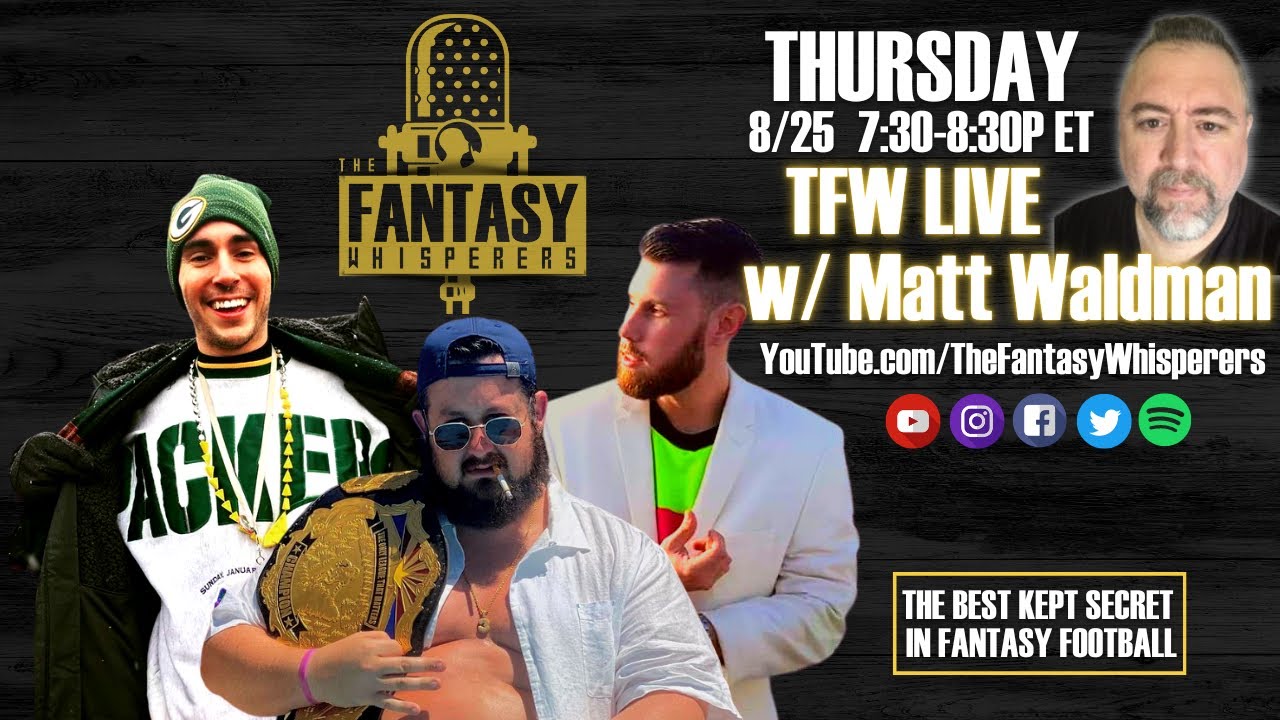 Where to Draft Rookies in 2022 with Matt Waldman | TFW LIVE! Ep. 307 | Fantasy Football Advice