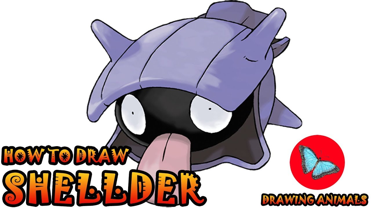 How To Draw Shellder Pokemon | Drawing Animals