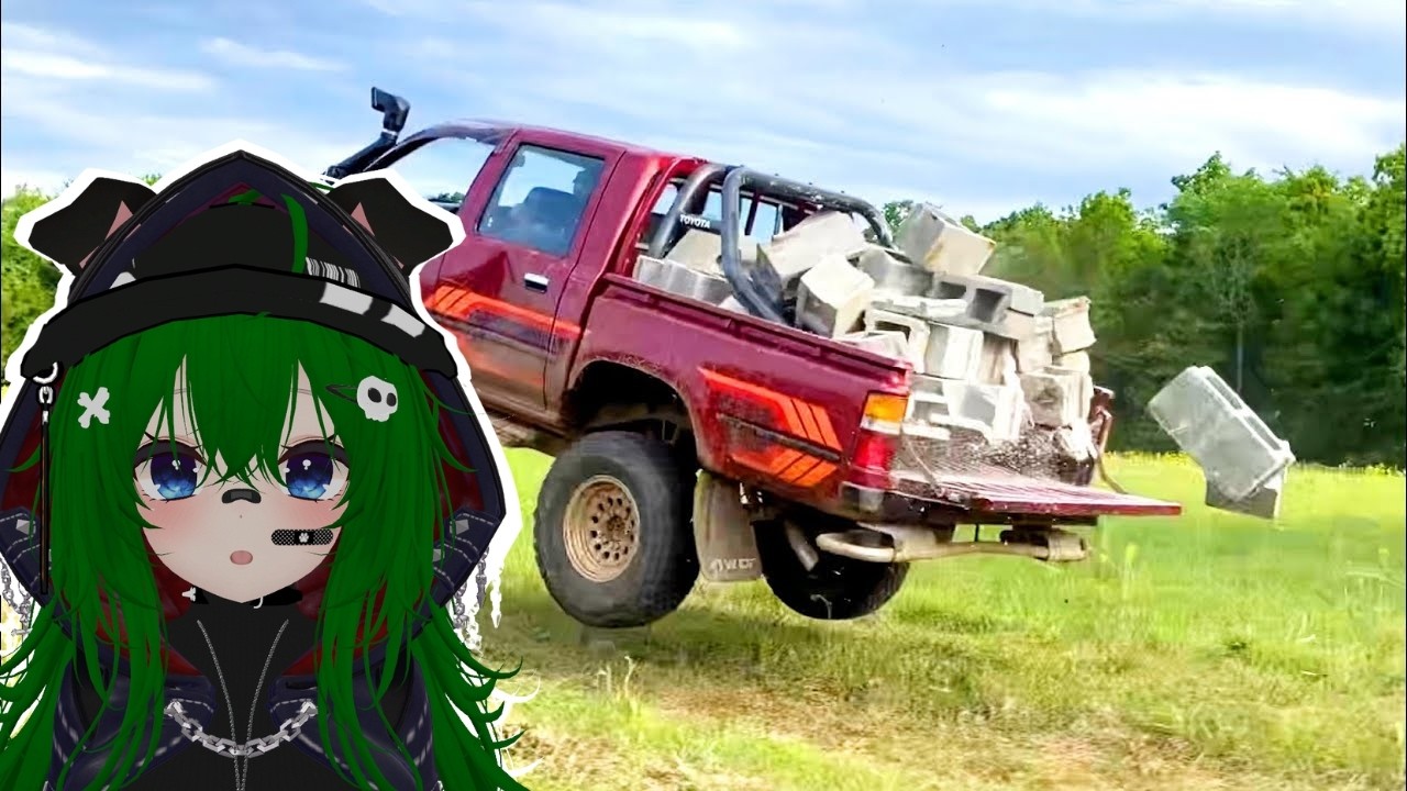 [Reacts] Vtuber TippyHendrix Reacts to WhistlinDiesel's Toyota Hilux Durability Test #1