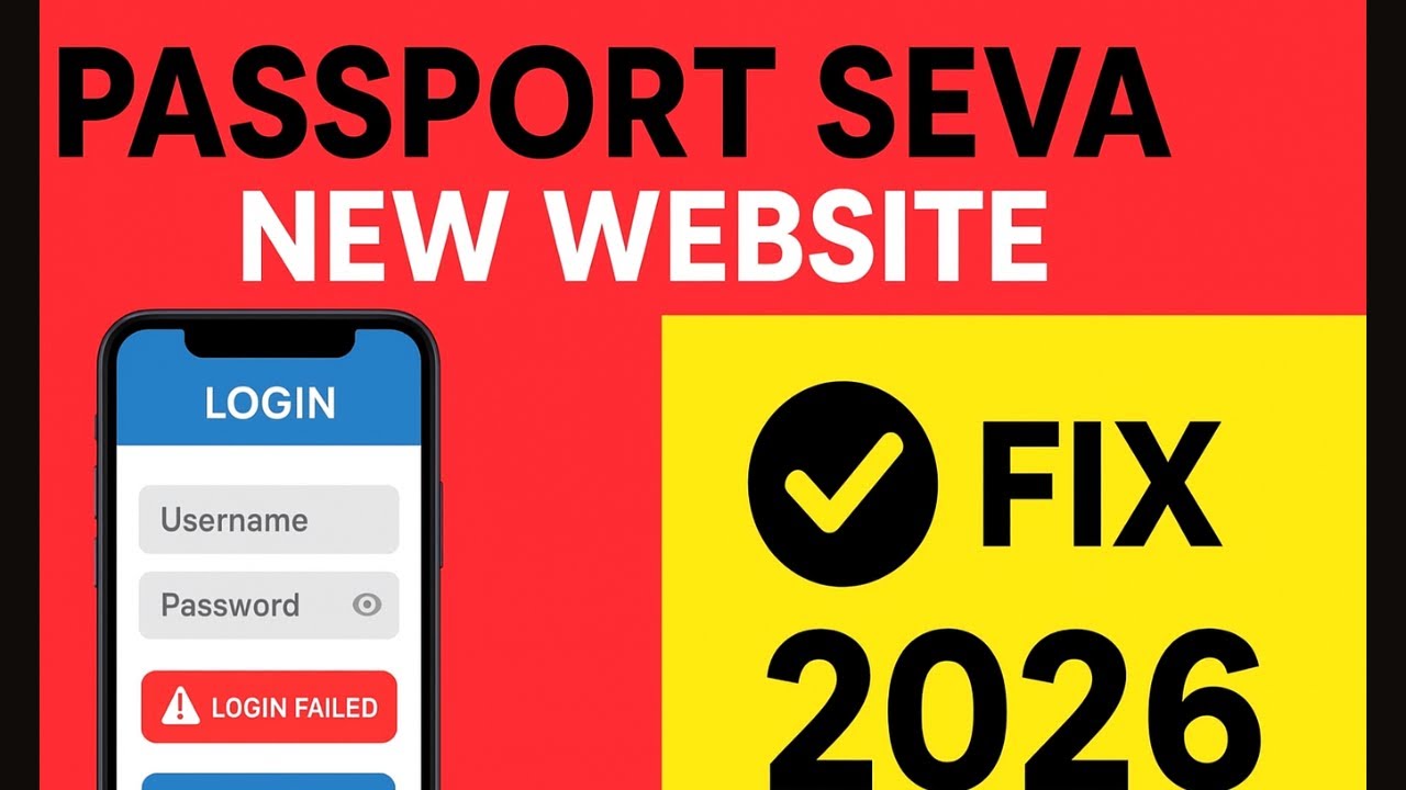 Passport Seva New Website Login Nahi Ho Raha? ✅ Fix 2026