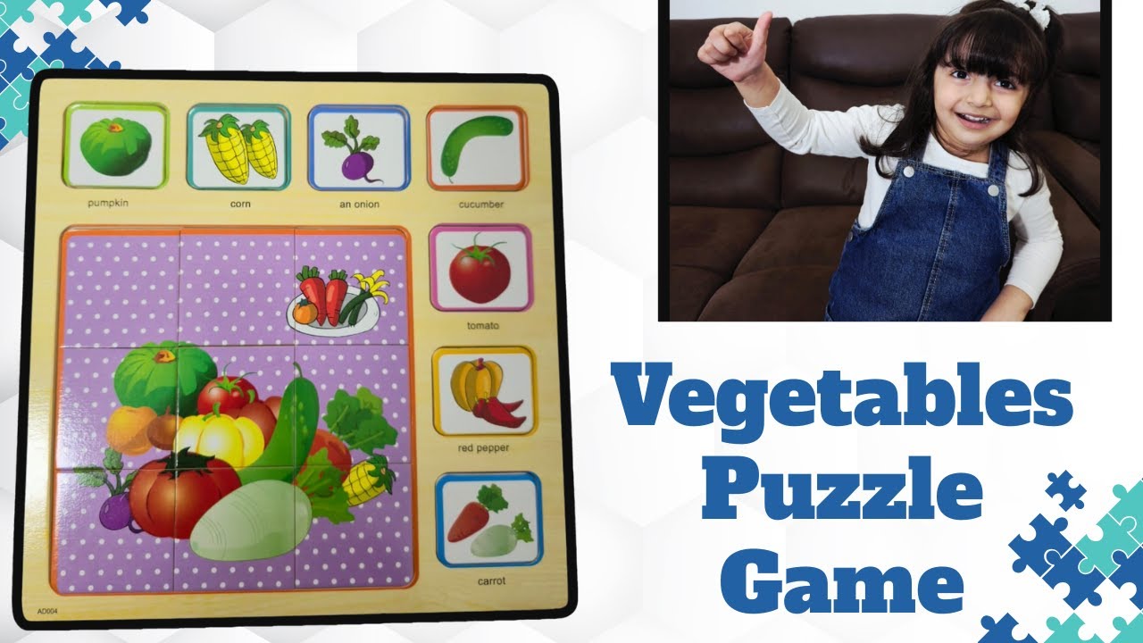 Vegetables Puzzle Game for Kids | Vegetables Name with Humna | Kids Learning Video