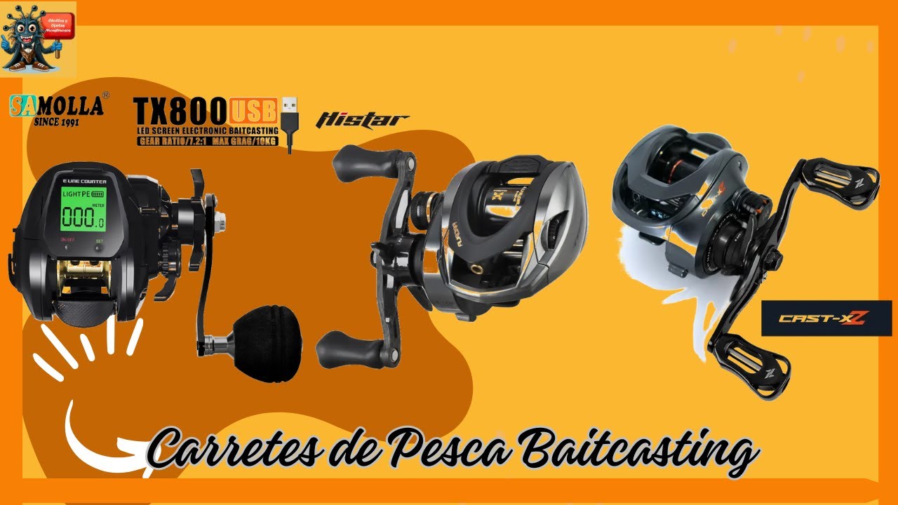 🎣🔥Los 3 Mejores CARRETES DE PESCAR BAITCASTING de Aliexpress✅Calidad Precio✅Buenos y baratos