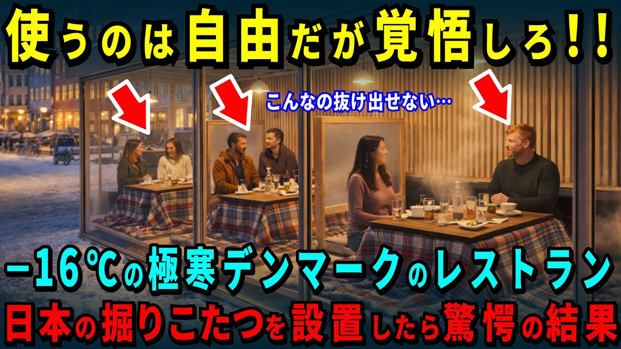 【海外の反応】「使うのはいいが覚悟しろよ！？」－16℃の極寒デンマークのレストランに日本の掘りごたつを採用すると嘲笑の的に。ところが使ってみた結果…？