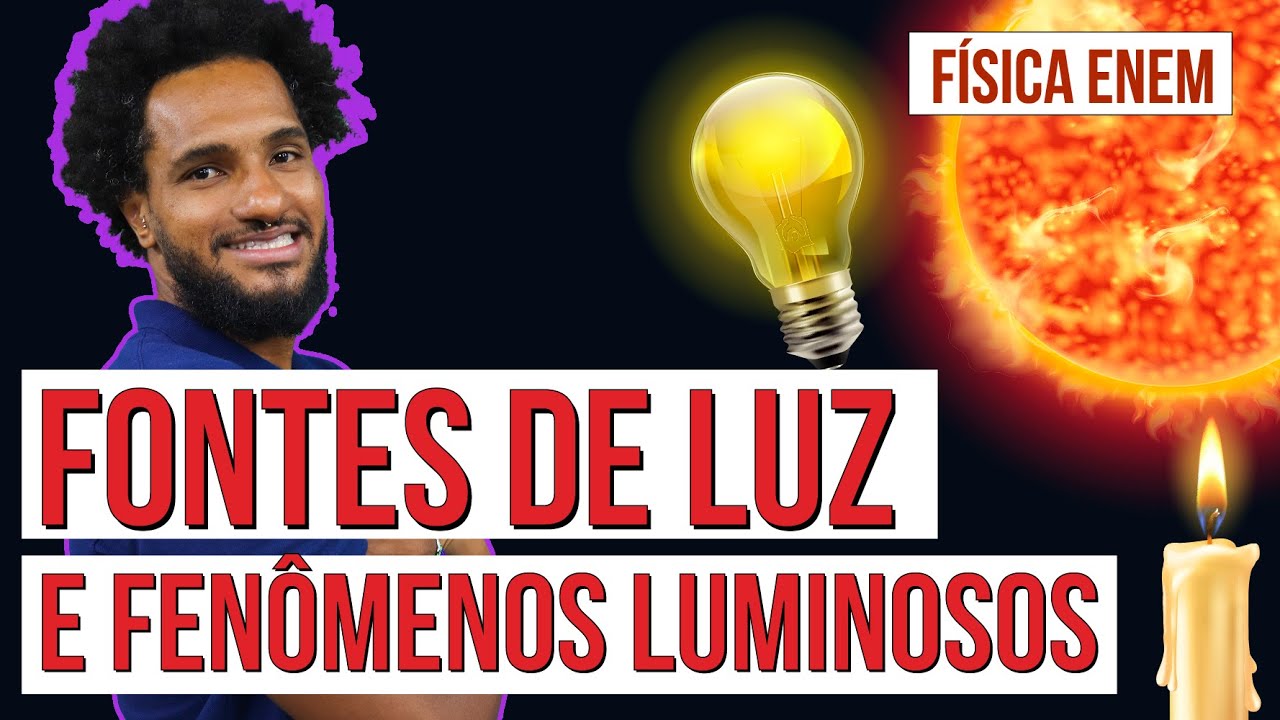 FONTES DE LUZ E FENÔMENOS LUMINOSOS | Resumo de Física para o Enem. Profe Diego Fernando