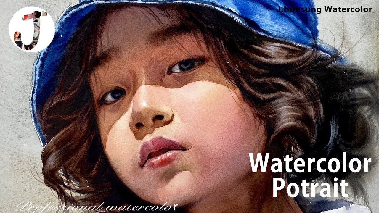 Watercolor portrait painting │ 인물수채화 초상화 수채화 │