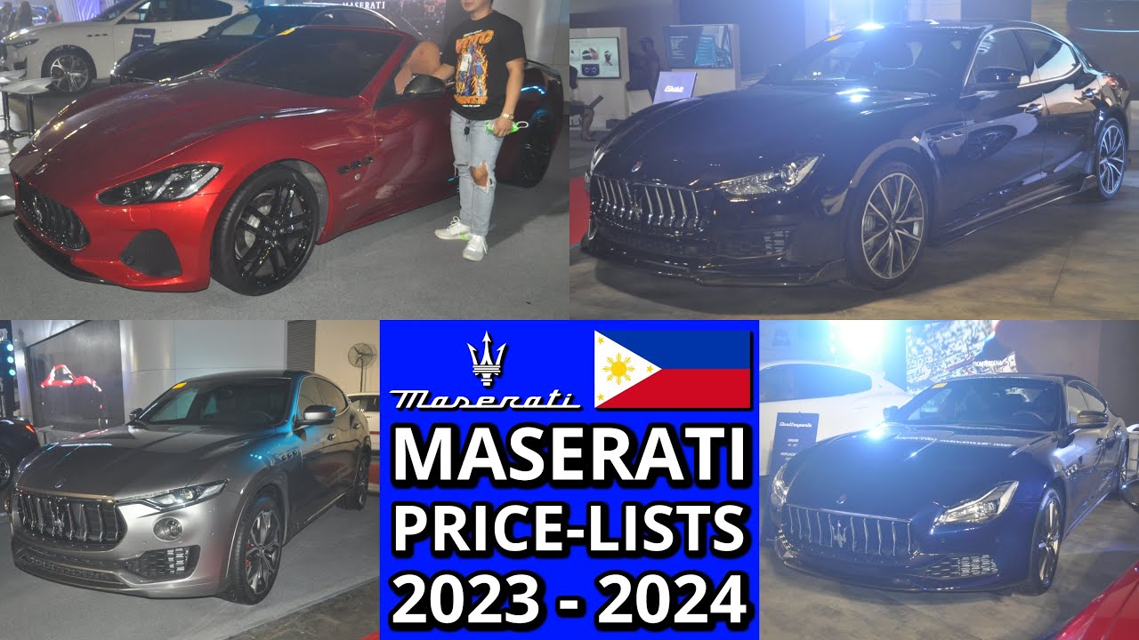 Maserati Cars Price List in Philippines 2023 - 2024 | GranTurismo, Ghibli, Quattroporte & Levante