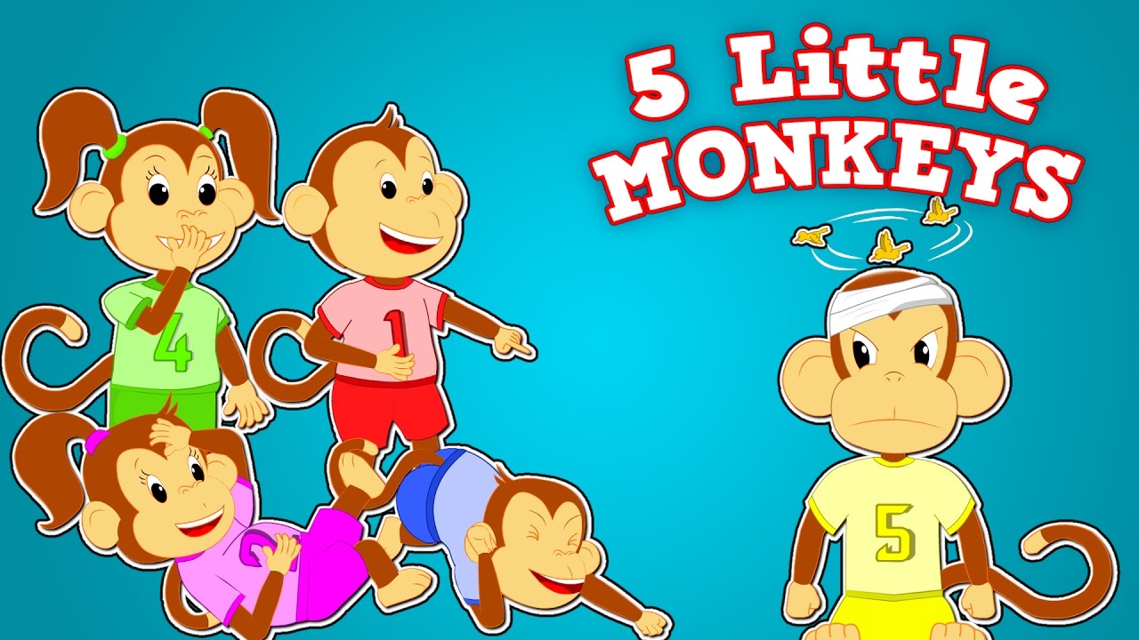Five Little Monkeys jumping on the Bed | Best Nursery Rhyme | WooHoo Rhymes