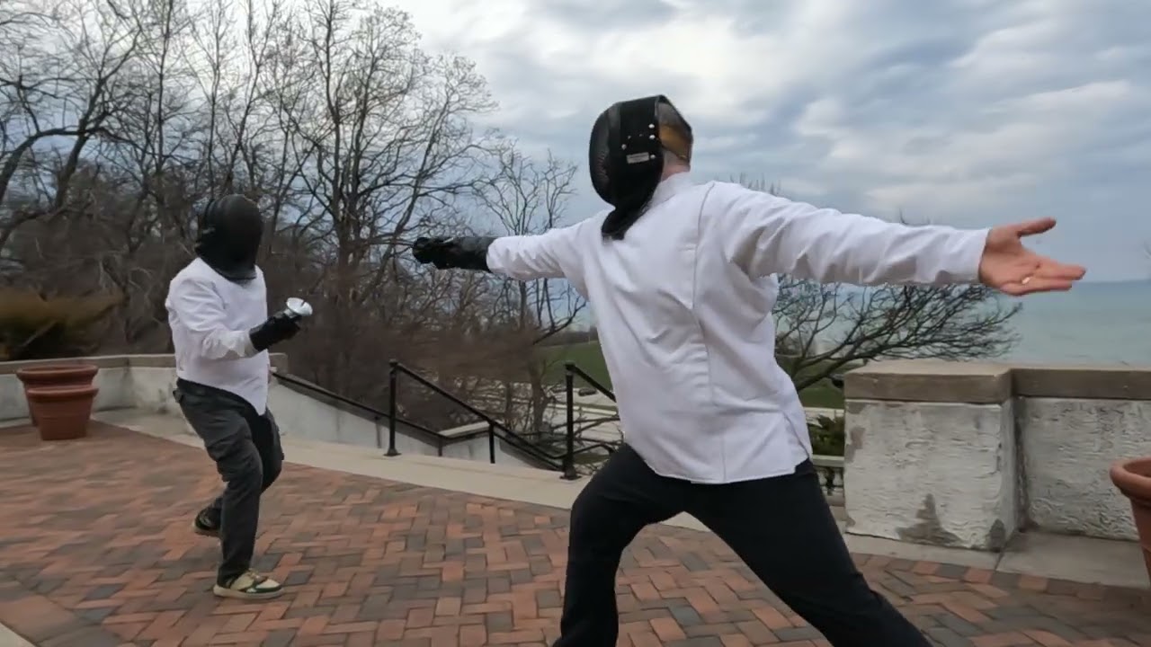 Foil fencing lesson excerpt 🤺⚔️😊 GX019956