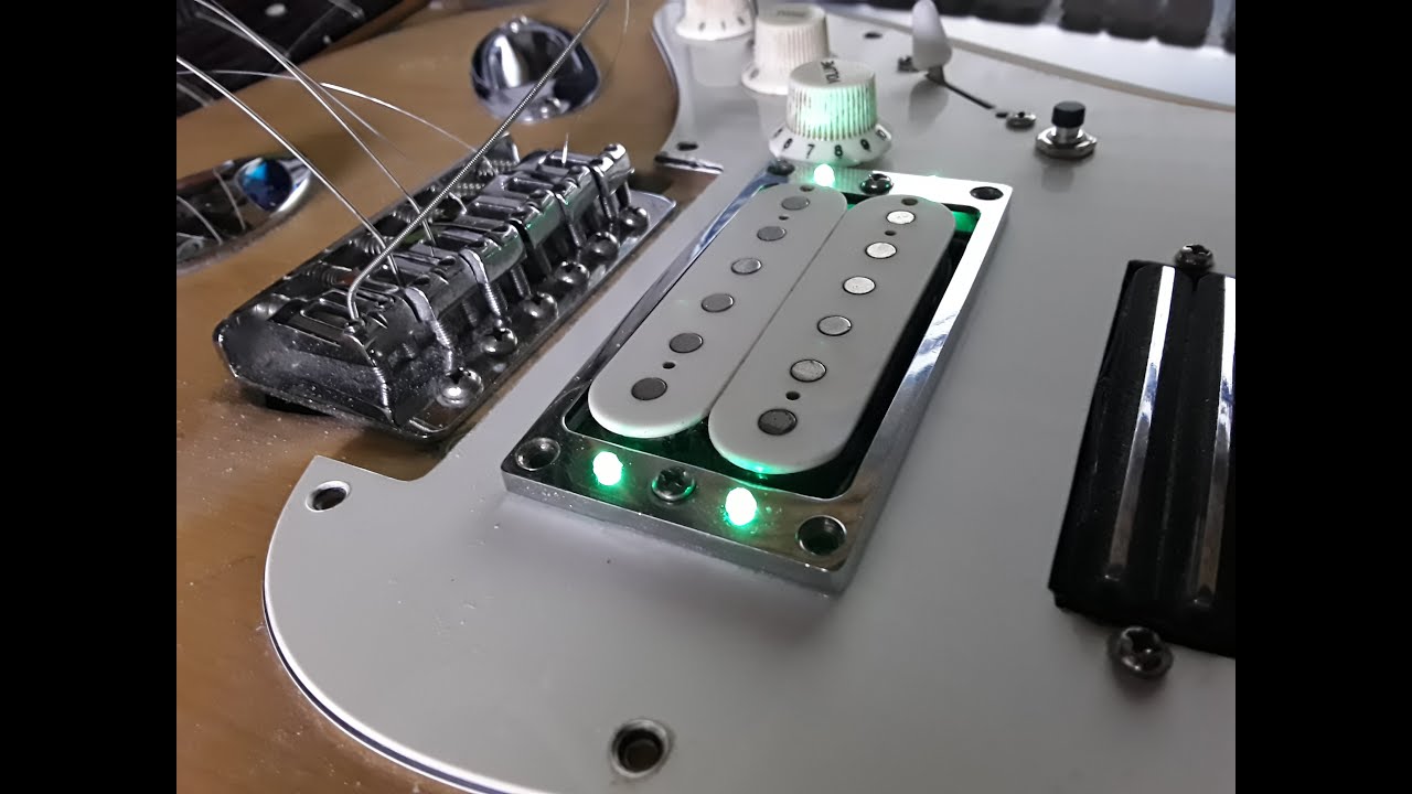 Guitar pickup surround leds.  (deadastronautfx)