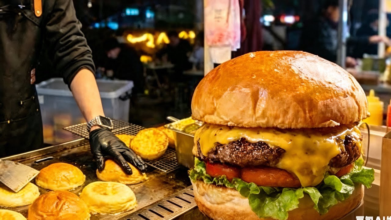 ⭕️#chineseburger 🍔 #streetfood #live♨️