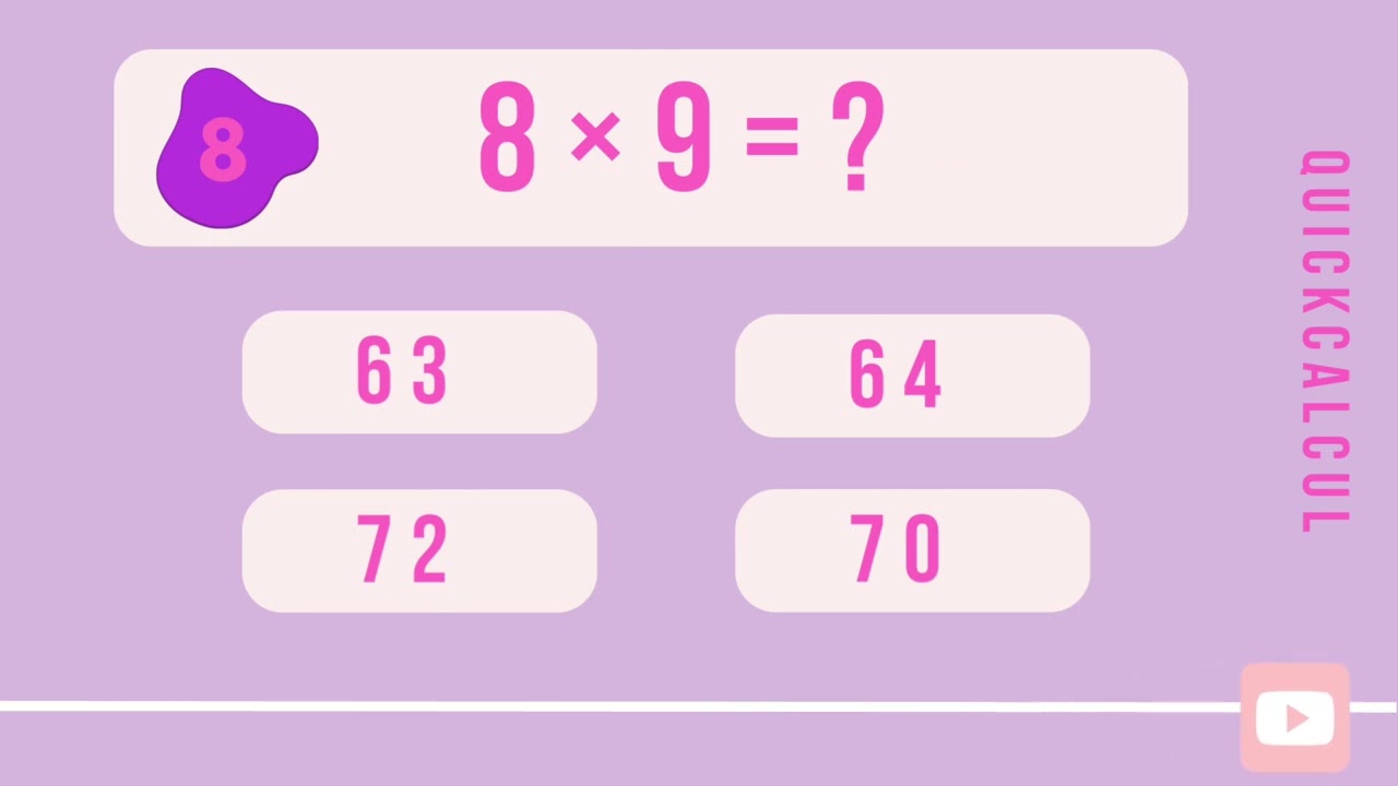 20 quick multiplications for kids (& Adults!) Practice with QuickCalcul