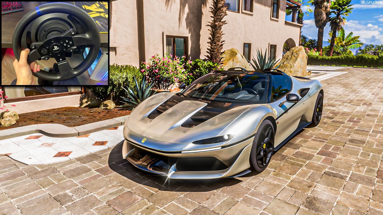 1000HP Ferrari J50 - Forza Horizon 5 (Steering Wheel + Shifter) Gameplay